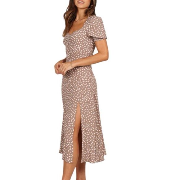 Petal & Pup Franklin Polka Dot Jewel Neckline Midi Boho Feminine Sundress Size 8 - Picture 5 of 16